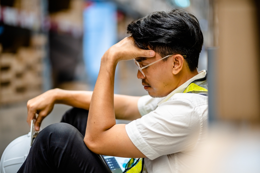 stressed out warehouse worker